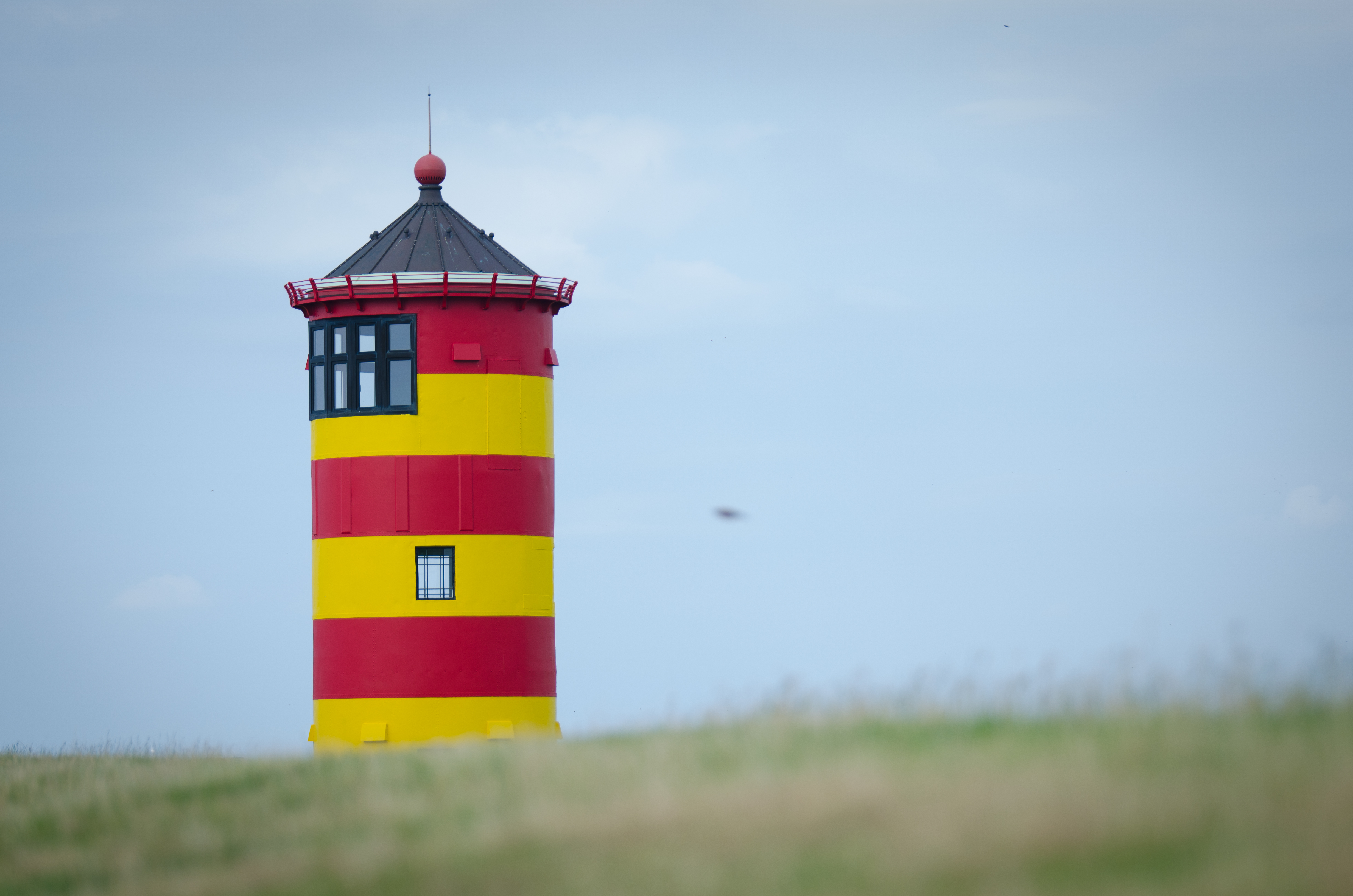 Foto des Pilsumer Leuchtturms in Ostfriesland, Deutschland